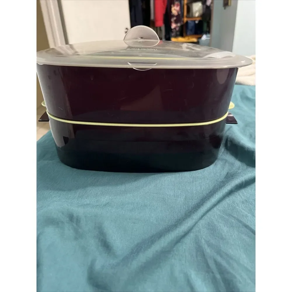 Tupperware Microwave‎ Steamer Cooker Stackable Oval- 6pcs- Used